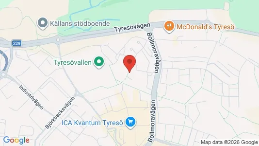 Lägenheter att hyra i Tyresö - kort over placeringen