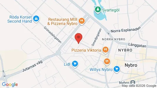 Lägenheter att hyra i Nybro - kort over placeringen
