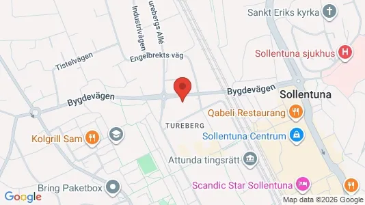 Lägenheter att hyra i Sollentuna - kort over placeringen