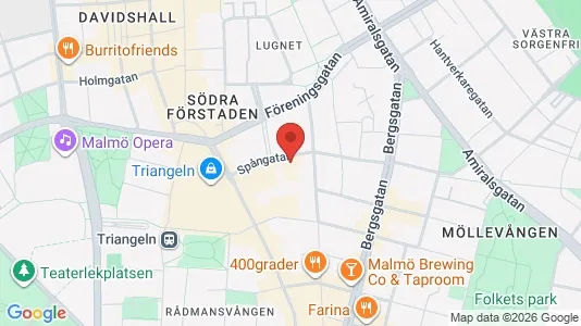 Lägenheter att hyra i Malmö Centrum - kort over placeringen