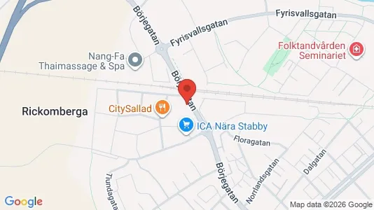 Lägenheter att hyra i Uppsala - kort over placeringen