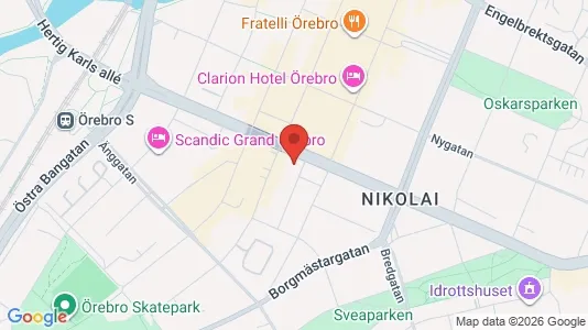 Lägenheter att hyra i Örebro - kort over placeringen