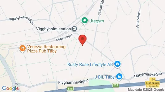 Lägenheter att hyra i Täby - kort over placeringen