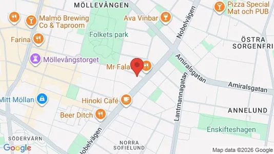 Lägenheter att hyra i Malmö Centrum - kort over placeringen