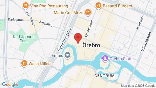 Lägenheter att hyra i Örebro - kort over placeringen
