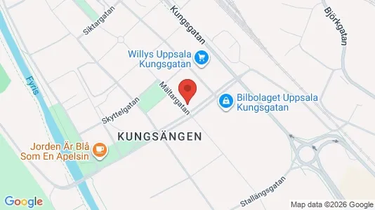 Lägenheter att hyra i Uppsala - kort over placeringen