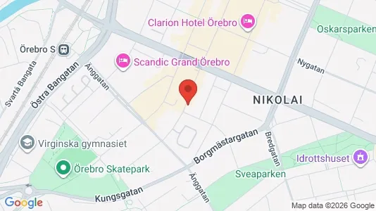 Lägenheter att hyra i Örebro - kort over placeringen