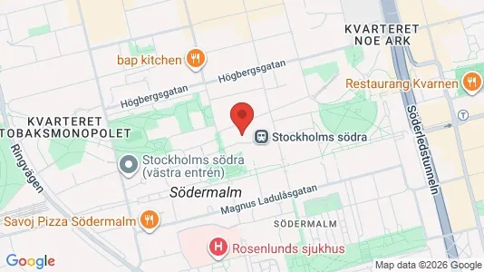 Lägenheter att hyra i Södermalm - kort over placeringen