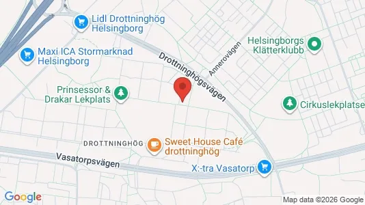 Lägenheter att hyra i Helsingborg - kort over placeringen