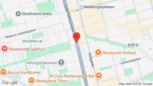 Lägenheter att hyra i Södermalm - kort over placeringen