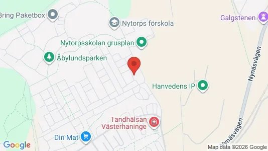 Lägenheter att hyra i Haninge - kort over placeringen