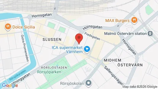 Lägenheter att hyra i Malmö Centrum - kort over placeringen