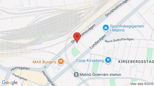 Lägenheter att hyra i Kirseberg - kort over placeringen