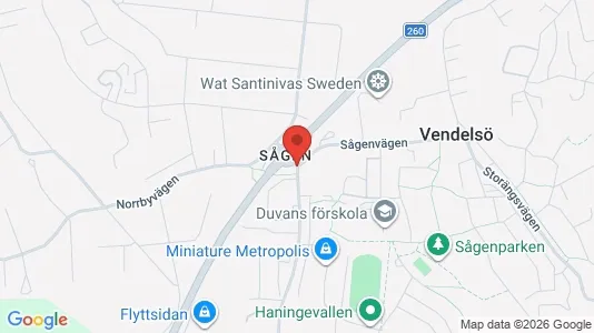 Lägenheter att hyra i Haninge - kort over placeringen