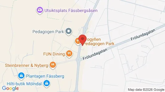 Lägenheter att hyra i Mölndal - kort over placeringen