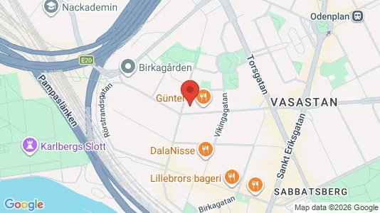 Lägenheter att hyra i Vasastan - kort over placeringen