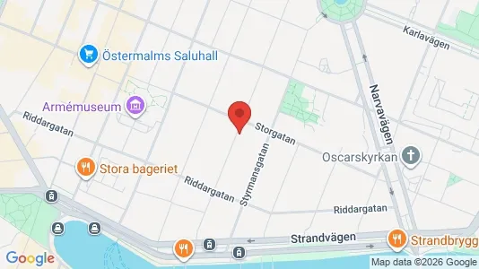 Lägenheter att hyra i Östermalm - kort over placeringen
