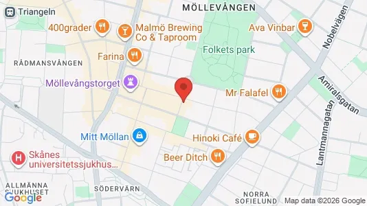 Lägenheter att hyra i Malmö Centrum - kort over placeringen