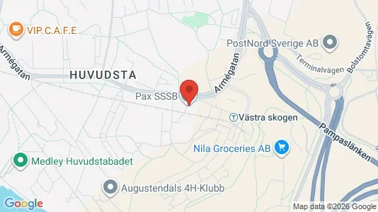 Lägenheter att hyra i Solna - kort over placeringen