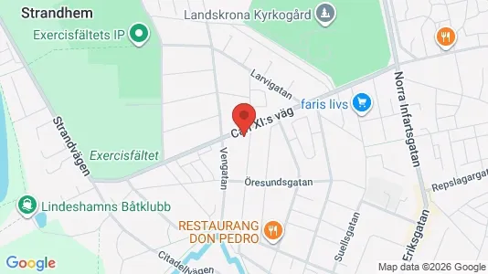 Lägenheter att hyra i Landskrona - kort over placeringen