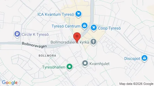 Lägenheter att hyra i Tyresö - kort over placeringen