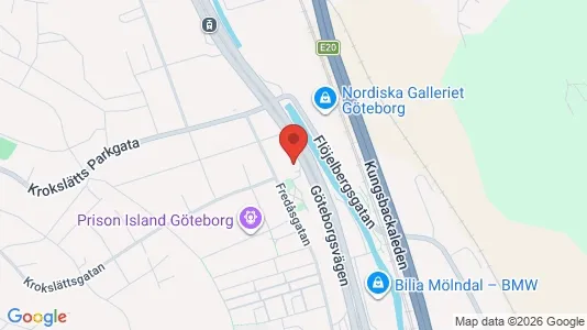 Lägenheter att hyra i Mölndal - kort over placeringen