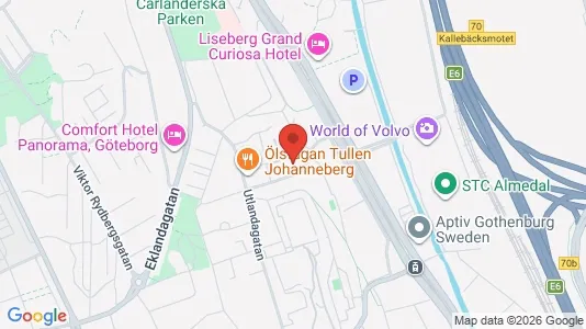 Lägenheter att hyra i Johanneberg - kort over placeringen