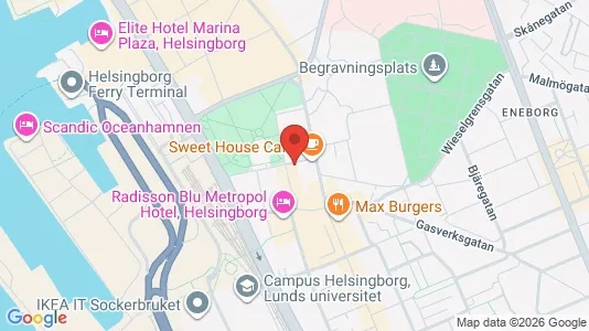 Lägenheter att hyra i Helsingborg - kort over placeringen