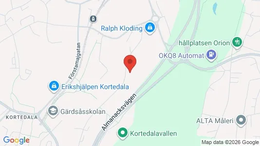 Lägenheter att hyra i Göteborg Östra - kort over placeringen