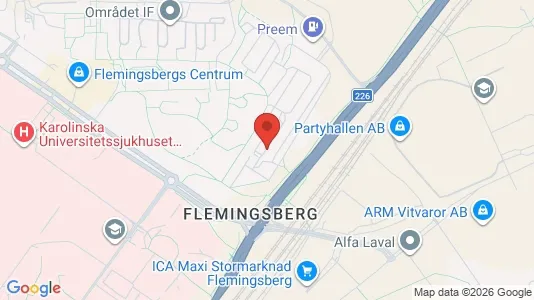 Lägenheter att hyra i Huddinge - kort over placeringen