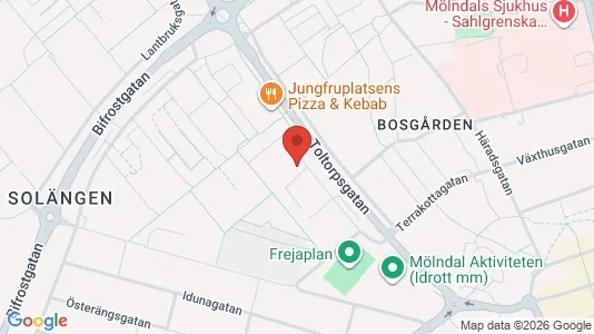 Lägenheter att hyra i Mölndal - kort over placeringen