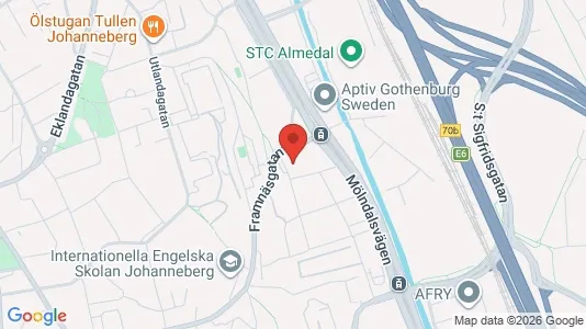 Lägenheter att hyra i Johanneberg - kort over placeringen