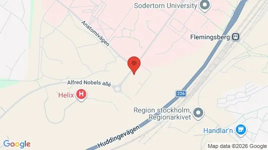 Lägenheter att hyra i Huddinge - kort over placeringen