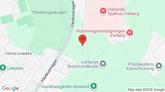 Lägenheter att hyra i Varberg - kort over placeringen
