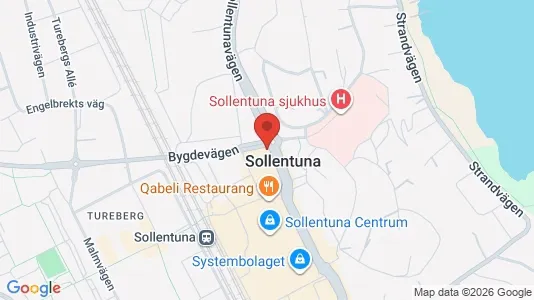 Lägenheter att hyra i Sollentuna - kort over placeringen