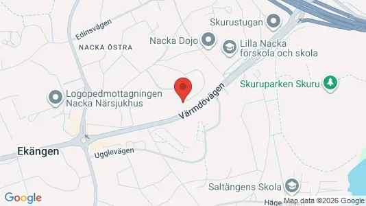Lägenheter att hyra i Nacka - kort over placeringen