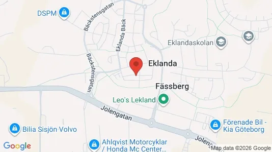 Lägenheter att hyra i Mölndal - kort over placeringen