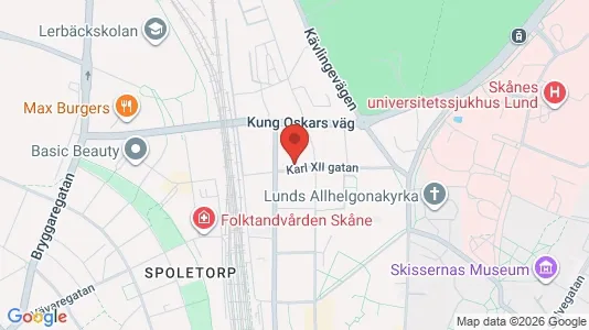 Lägenheter att hyra i Lund - kort over placeringen