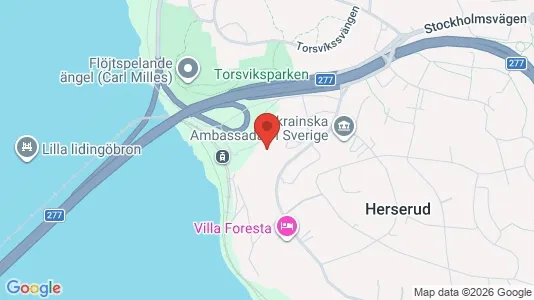 Lägenheter att hyra i Lidingö - kort over placeringen