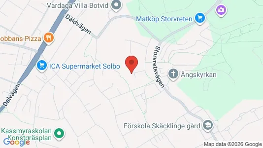 Lägenheter att hyra i Botkyrka - kort over placeringen
