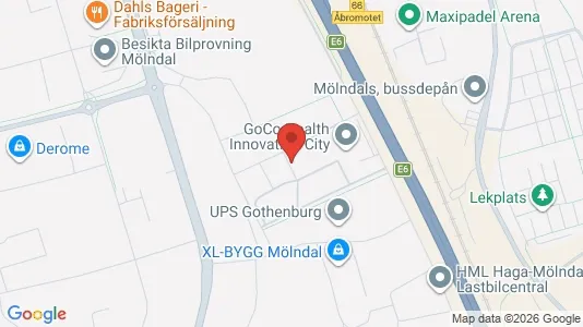 Lägenheter att hyra i Mölndal - kort over placeringen