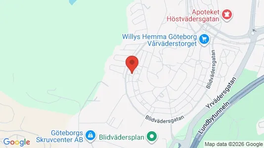 Lägenheter att hyra i Västra hisingen - kort over placeringen