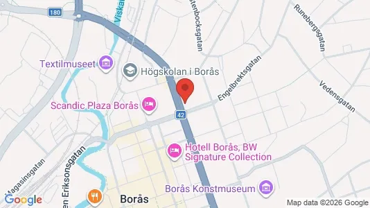 Lägenheter att hyra i Borås - kort over placeringen