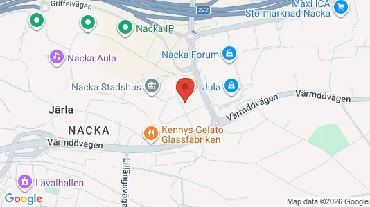 Lägenheter att hyra i Nacka - kort over placeringen