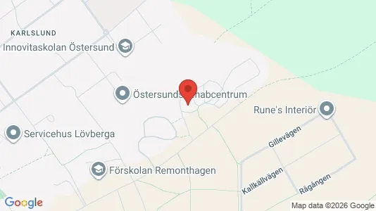 Lägenheter att hyra i Östersund - kort over placeringen