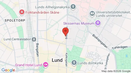Lägenheter att hyra i Lund - kort over placeringen