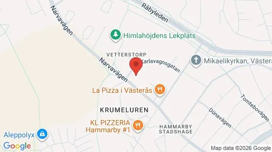 Lägenheter att hyra i Västerås - kort over placeringen