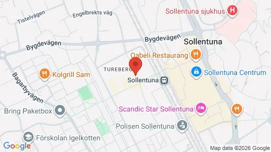 Lägenheter att hyra i Sollentuna - kort over placeringen