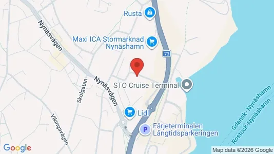 Lägenheter att hyra i Nynäshamn - kort over placeringen