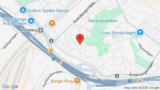 Lägenheter att hyra i Hammarbyhamnen - kort over placeringen